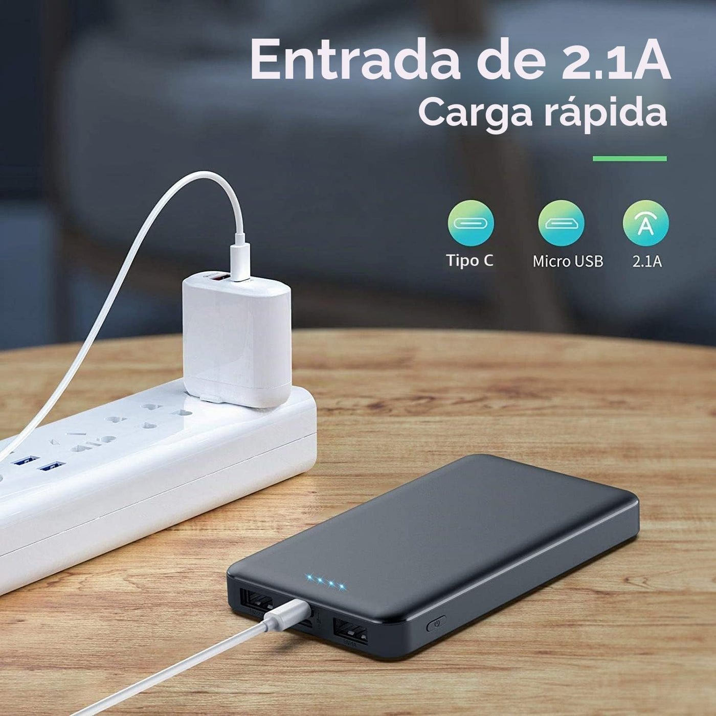 [Paquete de 2] Cargador portátil de batería de 10000 mAh, cargador...