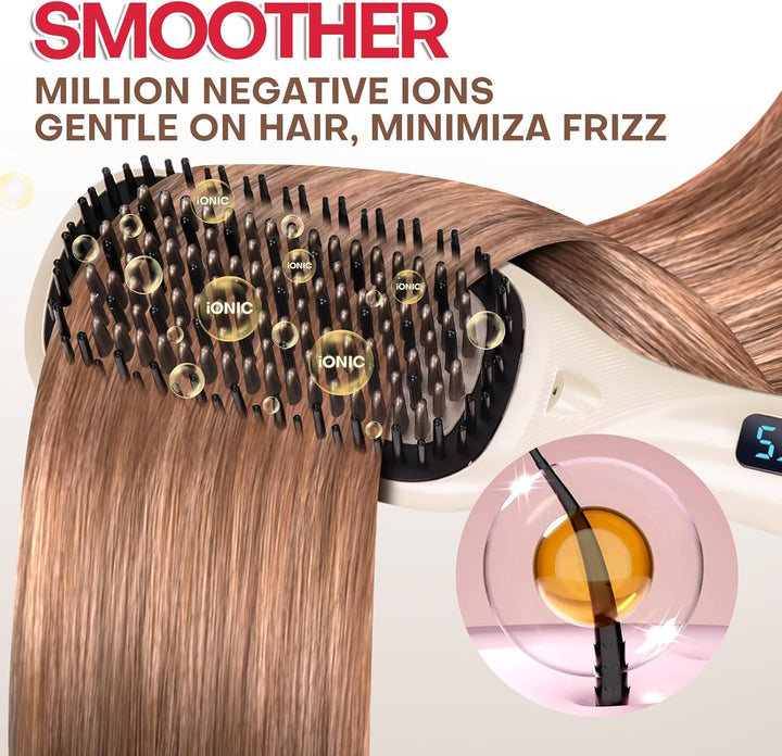 Cepillo alisador de cabello - Alisadores de pelo para mujeres, pein...