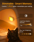 Lámpara Luz nocturna de batería recargable con sensor de movimiento, portátil, apagado automático, regulable para baño, dormitorio, cocina, escaleras, pasillo, mascotas, viajes, paquete de 4, ámbar