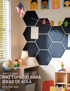 Paquete de 12 azulejos hexagonales de fieltro para tablón de