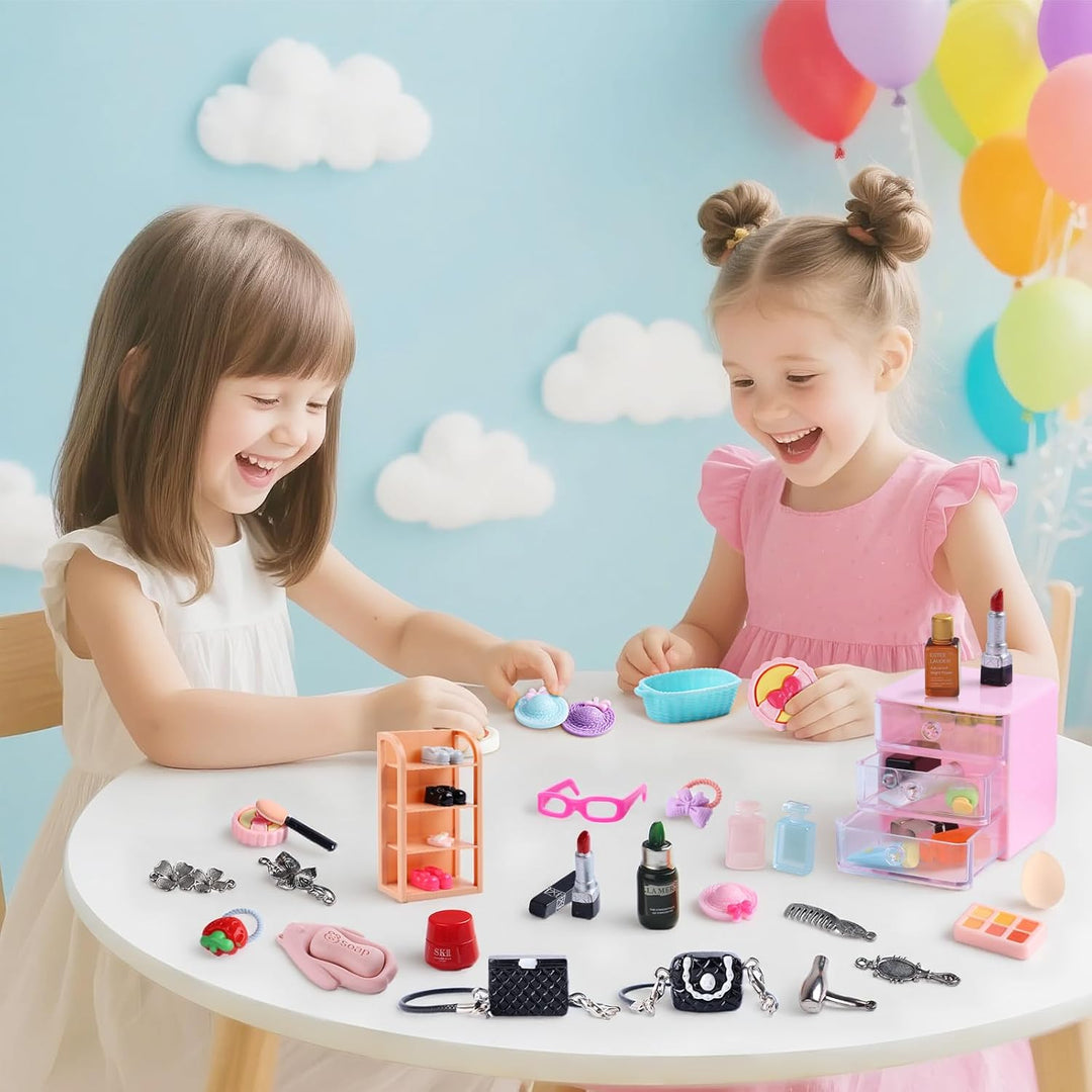 Juego de 76 piezas de accesorios para casa de muñecas en