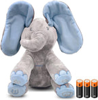 Dimple Kyle Elefante de peluche juguete animado, Elefante azul con baterías