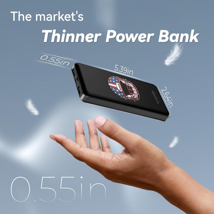 Evopow Paquete de 2 cargadores portátiles de 10000 mAh, banco de en...
