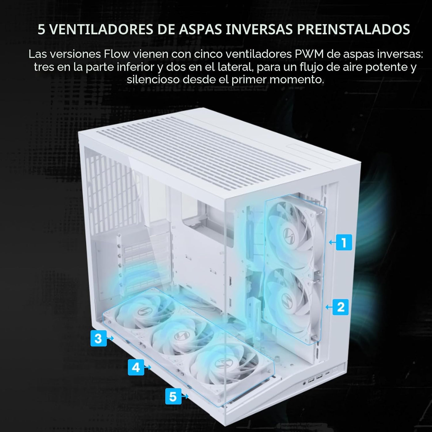 LIAN LI O11D MINI V2 Flow | Carcasa de computadora de flujo ATX com...