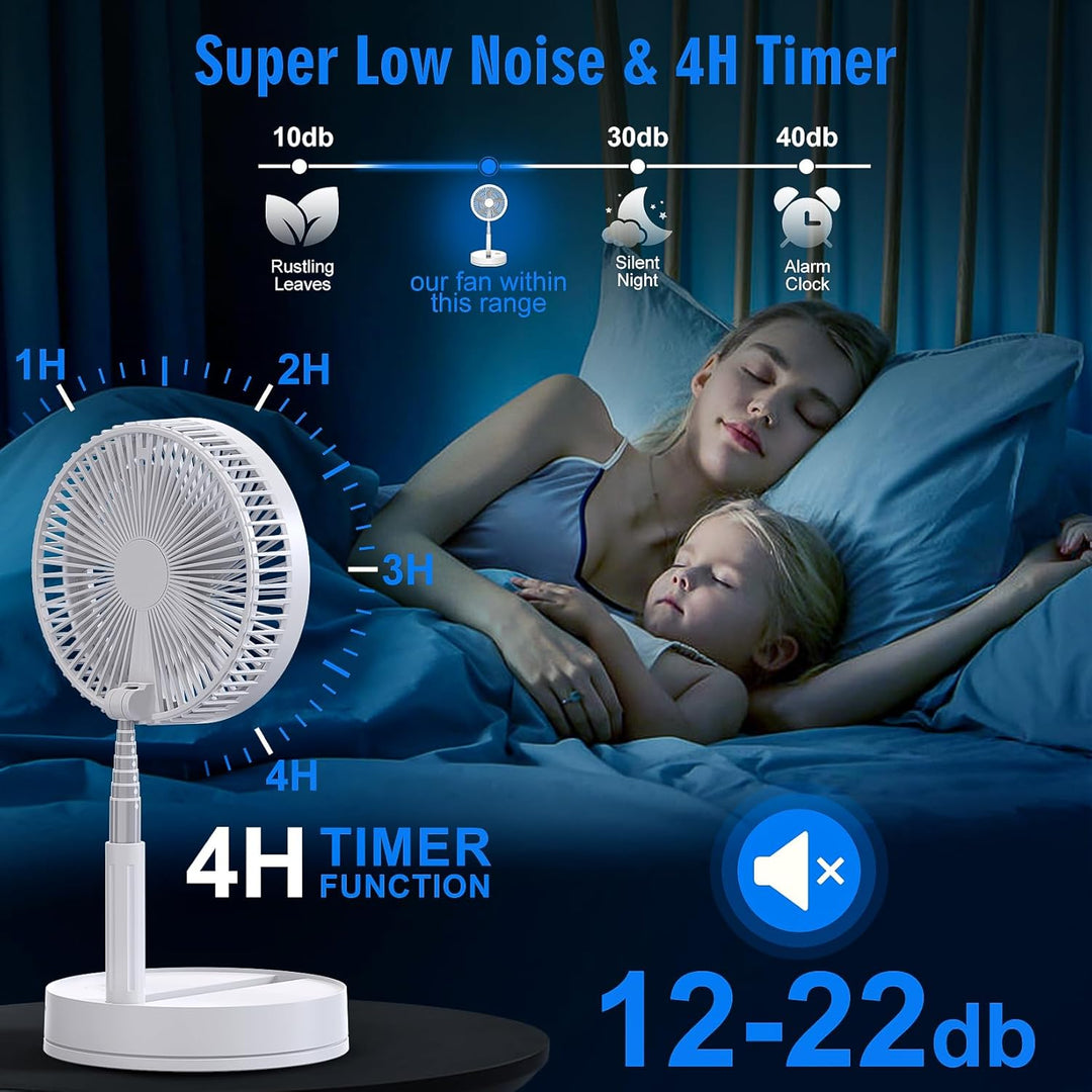 Ventilador oscilante recargable plegable portátil - 8.6" 8000mah ve...