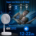 Ventilador oscilante recargable plegable portátil - 8.6" 8000mah ve...
