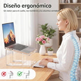 FUCDTEFC Soporte acrílico para computadora portátil, elevador de la...
