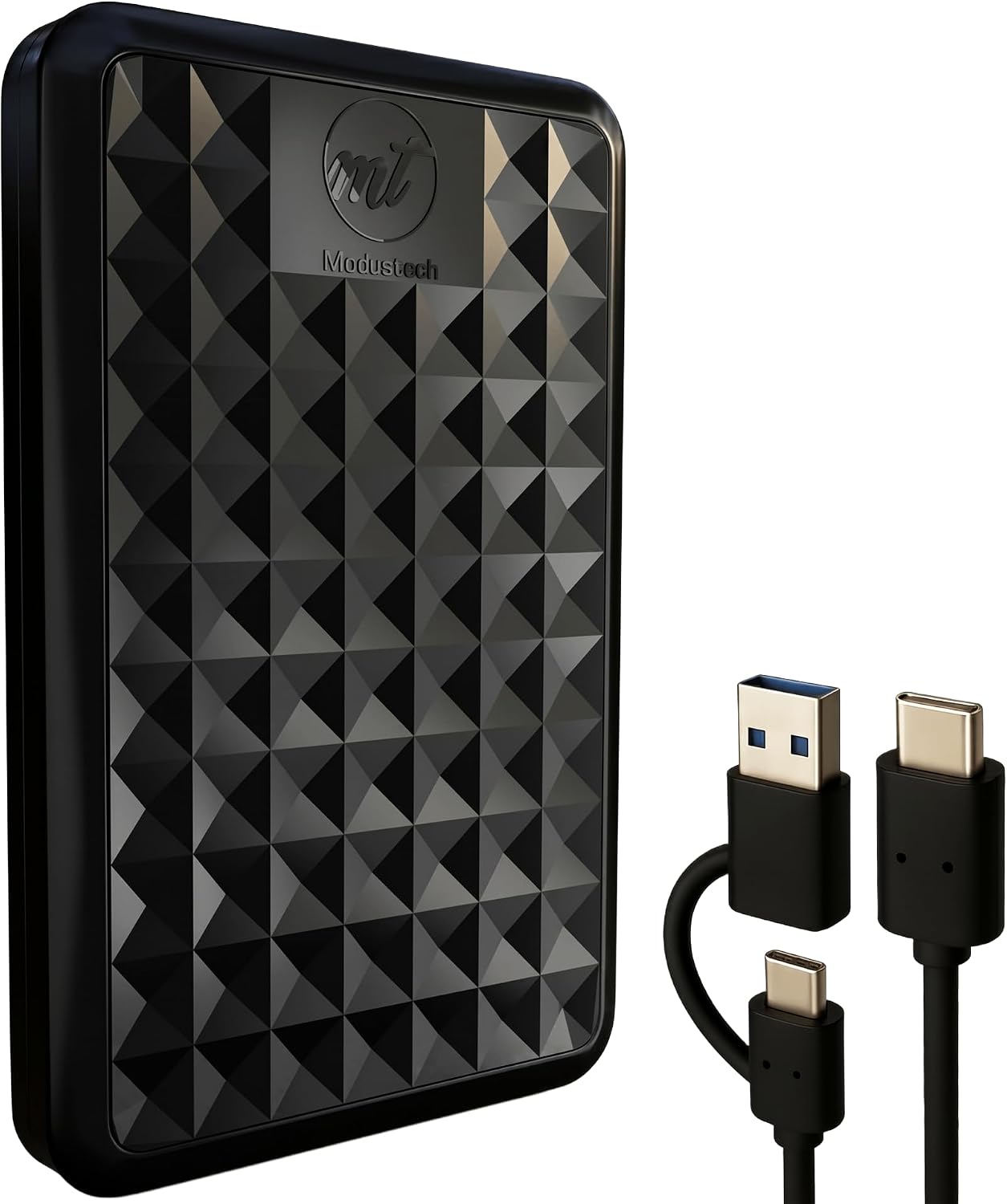 ModusTech Disco duro externo portátil de 500 GB USB 3.0\/Tipo-C, HD...