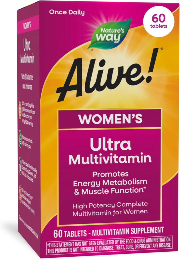 Nature's Way Alive! Multivitaminas diarias ultra para mujer, fó...