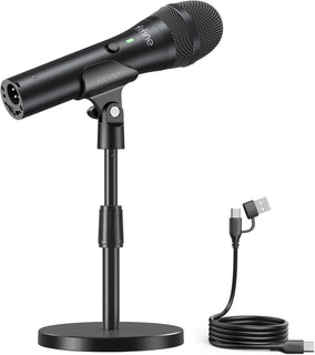 FIFINE - Micrófono dinámico USB\/XLR para grabación de podcast, jue...