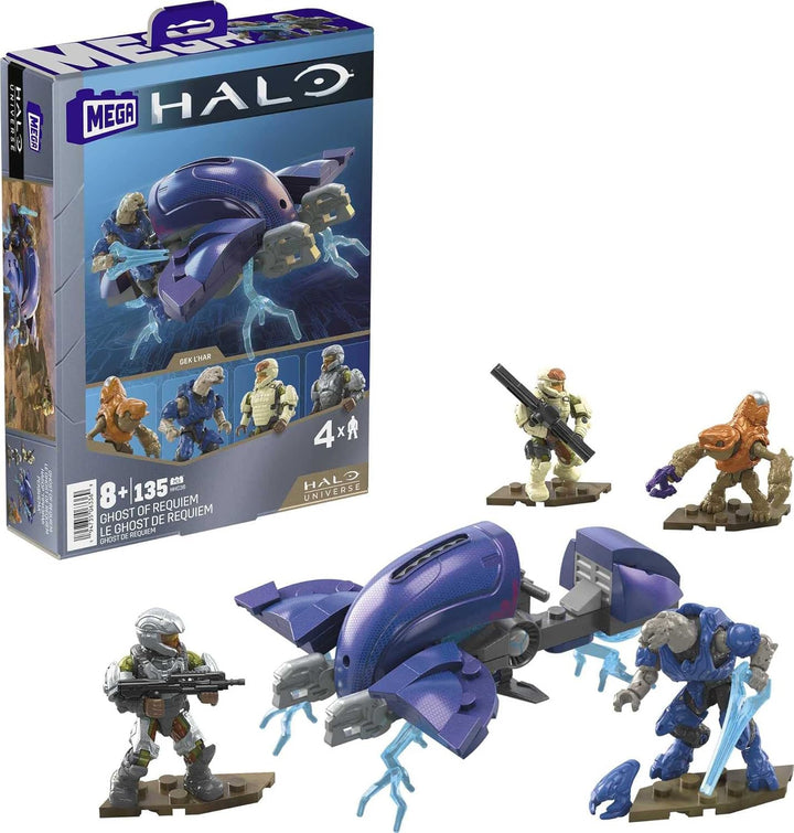 MEGA Halo Toy Building Set Ghost of Requiem con 135 piezas