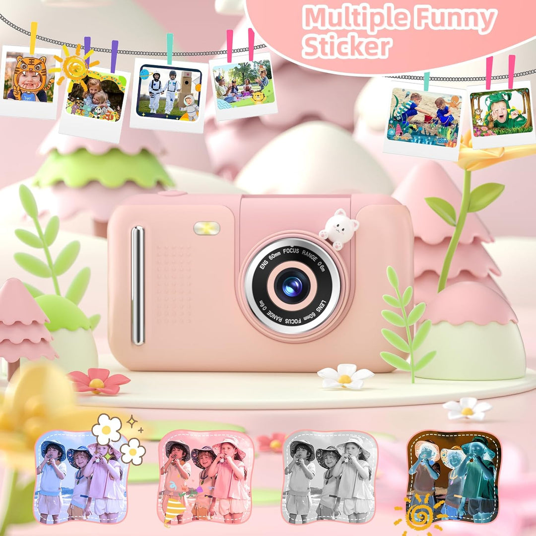 Makolle Cámara de selfie infantil de video digital HD, regalo de cu...
