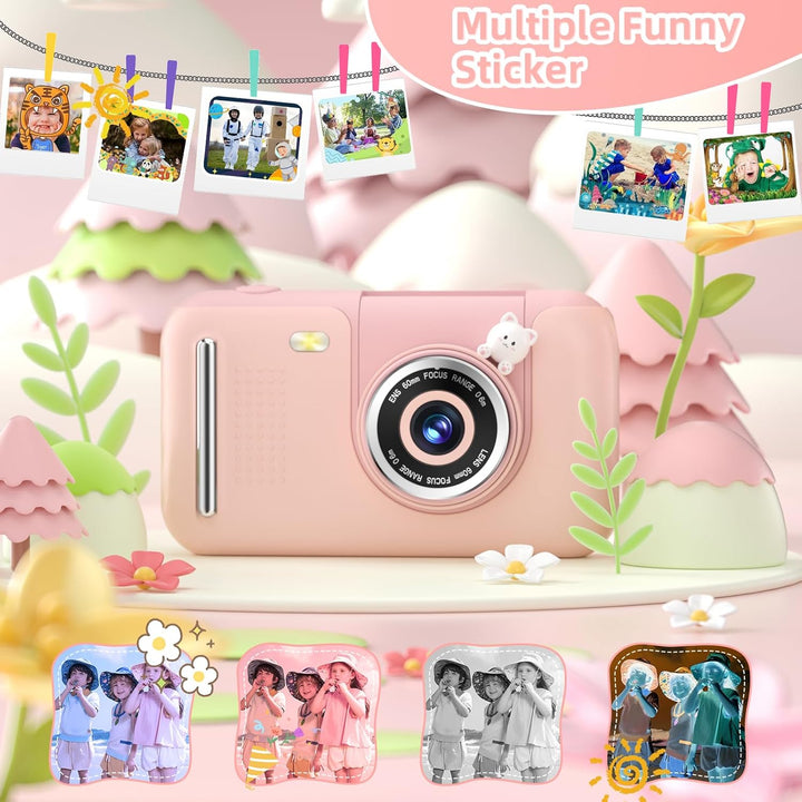 Makolle Cámara de selfie infantil de video digital HD, regalo de cu...