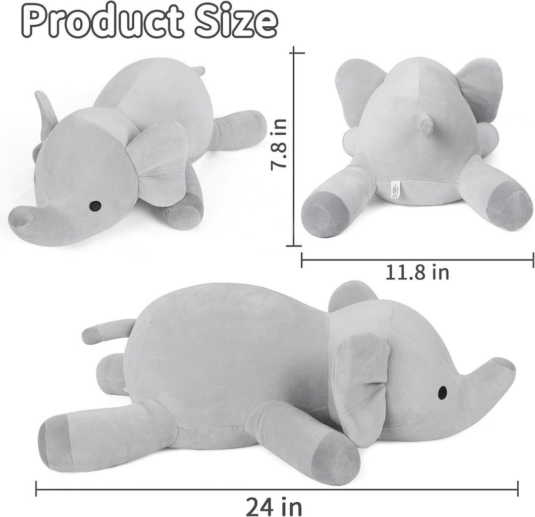 Animales de peluche con peso de elefante de 24 pulgadas, 4.2 libras...