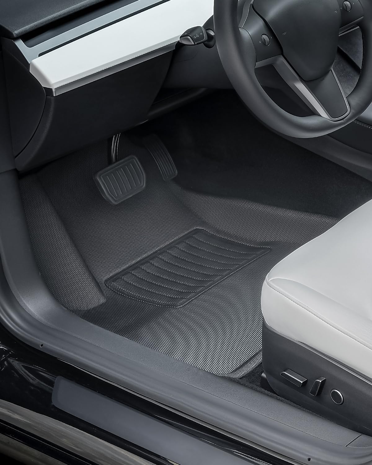 TAPTES Alfombrillas de piso para Tesla Model 3, de alta calidad, antideslizantes, impermeables, para todo tipo de clima, accesorios para el interior del automóvil, compatibles con el modelo 3 2023 2022 2021 2020 2019 2018 2017 (3 piezas para 2017-2023)