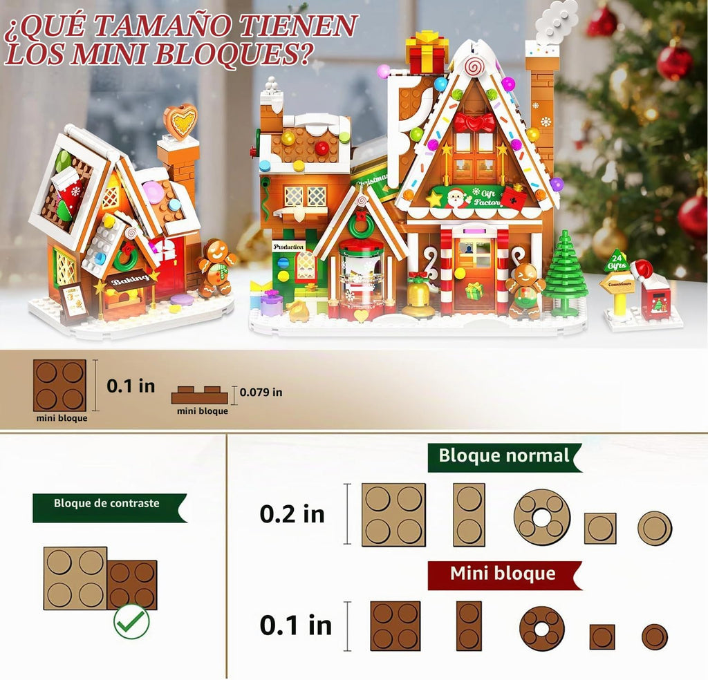 INSOON Calendario de Adviento 2026 Casa de pan de jengibre Mini juego de