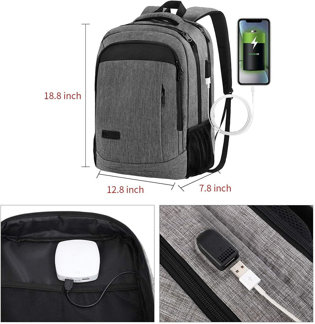 Monsdle Mochila de viaje para laptop, mochilas antirrobo con puerto...