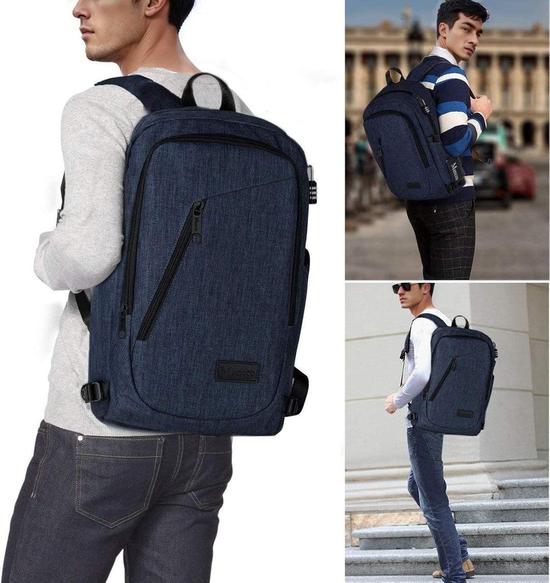 Mancro Mochila para laptop de negocios de 17.3 pulgadas para viajes...