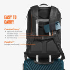 STM Dux - Mochila de 30 litros, resistente, cómoda, innovadora, versátil, elegante, mochila protectora de 360 grados para hombres y mujeres, se adapta a una laptop de hasta 17 pulgadas más una funda
