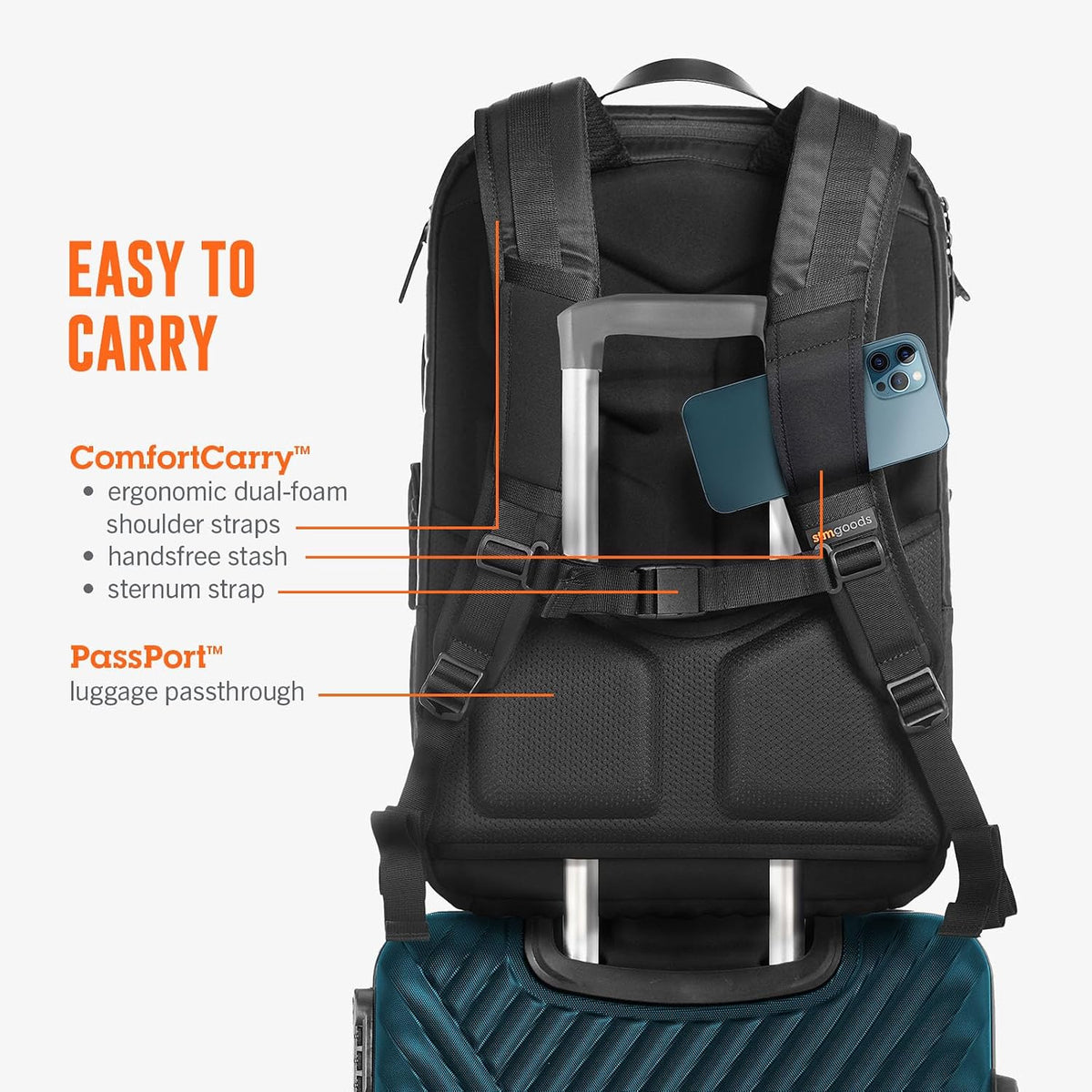 STM Dux - Mochila de 30 litros, resistente, cómoda, innovadora, versátil, elegante, mochila protectora de 360 grados para hombres y mujeres, se adapta a una laptop de hasta 17 pulgadas más una funda