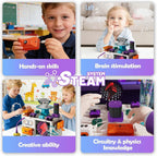 Kit de electrónica STEM para niños de 3 años, 45 piezas de circuito