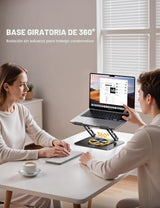 Lamicall - Soporte ajustable para laptop para escritorio - Base gir...