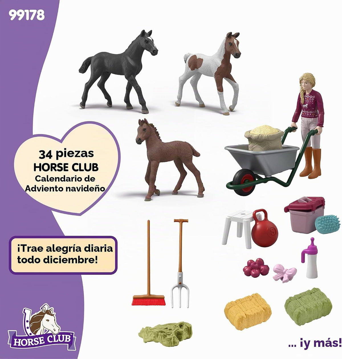 Schleich Horse Club - 34Pc Horse Club Advent Calender | 99178
