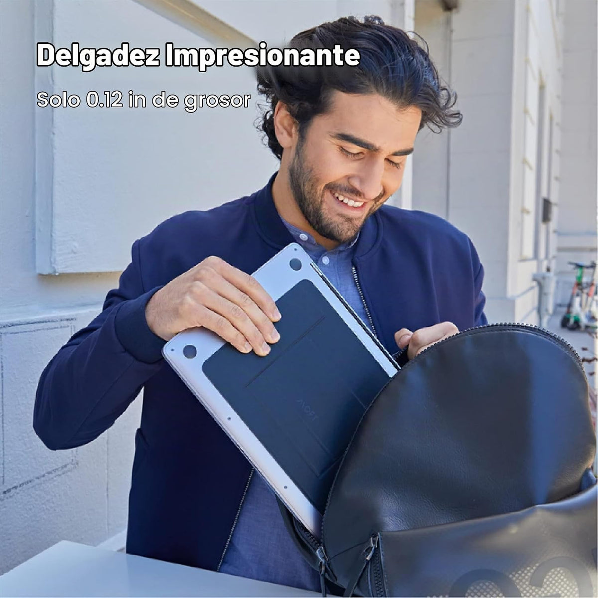 MOFT Adhesive Laptop Stand, Foldable &Portable Laptop Riser para Mobile Work