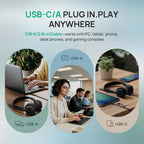 Yealink Auriculares USB-C/A con cable UH42, micrófono con cancelación de