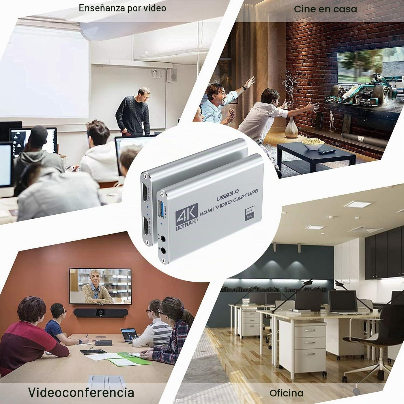 Rybozen Tarjeta de captura de video de audio 4K, dispositivo de cap...