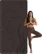 Esterilla de yoga extra ancha 76"x40"x10mm TPE antideslizante