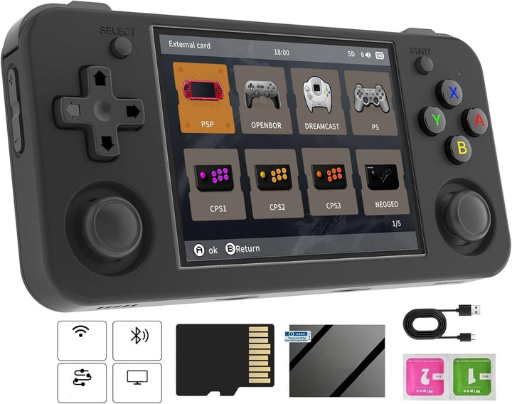 RG35XX H Juego de mano retro con sistema Linux, RG35XXH Pantalla IP...