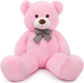 MaoGoLan Oso de peluche gigante de 4 pies, adorable y tierno oso de peluche grande animal de peluche de 47 pulgadas, oso de peluche rosa regalo de peluche decoración para baby shower, fiesta