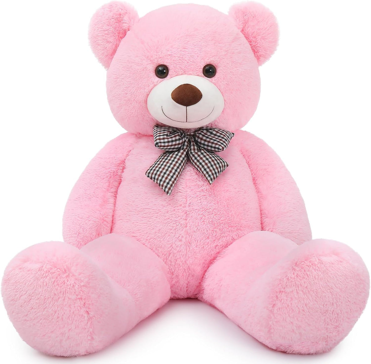 MaoGoLan Oso de peluche gigante de 4 pies, adorable y tierno oso de peluche grande animal de peluche de 47 pulgadas, oso de peluche rosa regalo de peluche decoración para baby shower, fiesta