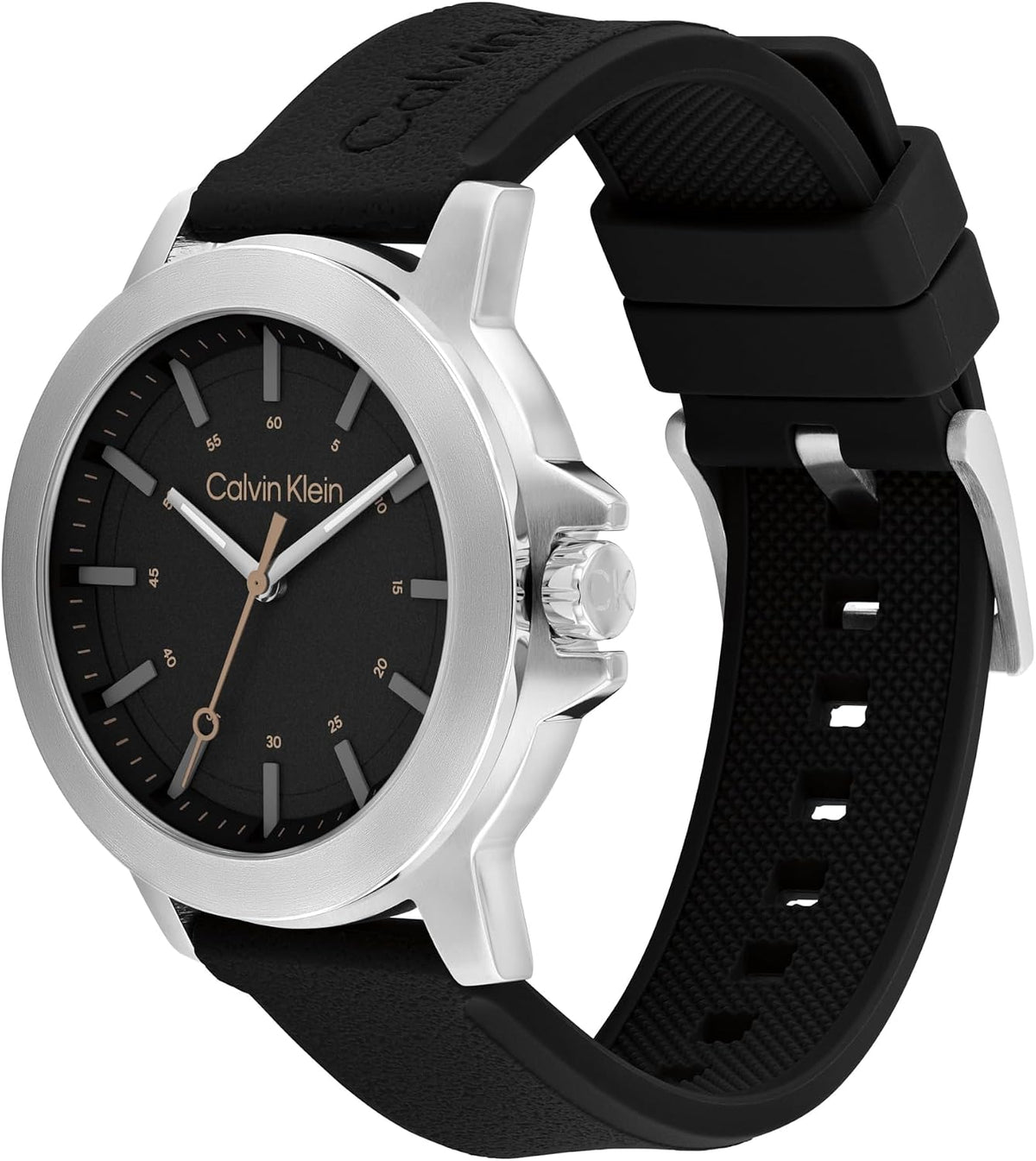 Calvin Klein Reloj para hombre CK Reset - Reloj de cuarzo de 42mm 3H - Correa de silicona deportiva - Resistencia al agua 30 metros – Joya de moda premium con un aspecto audaz - Regalo para él