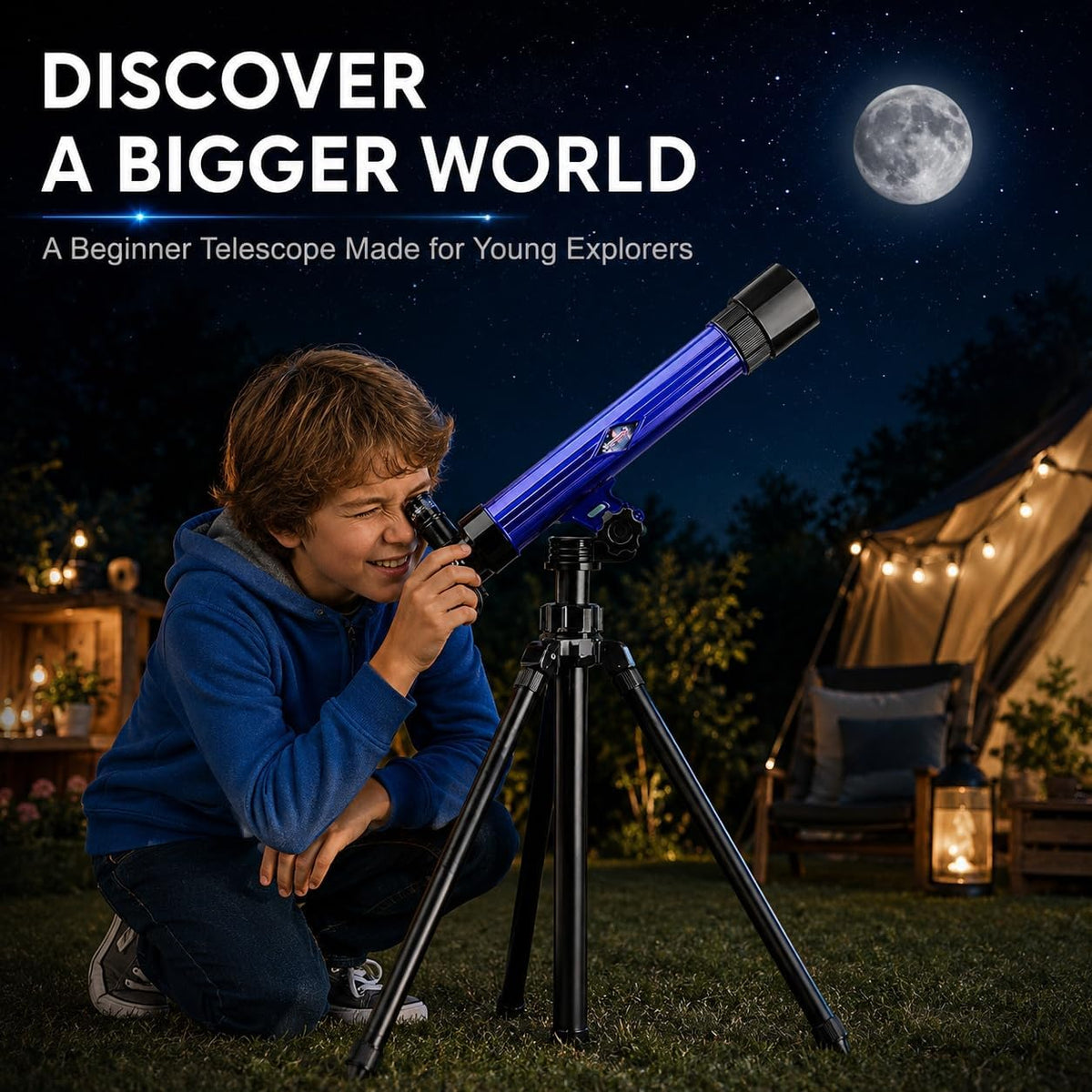 Ideal Swan Telescopio para Niños 20x 30x 40x Principiante Spyglass