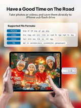 AUAMOZ Mini unidad flash de doble interfaz de 256 GB, memoria portá...