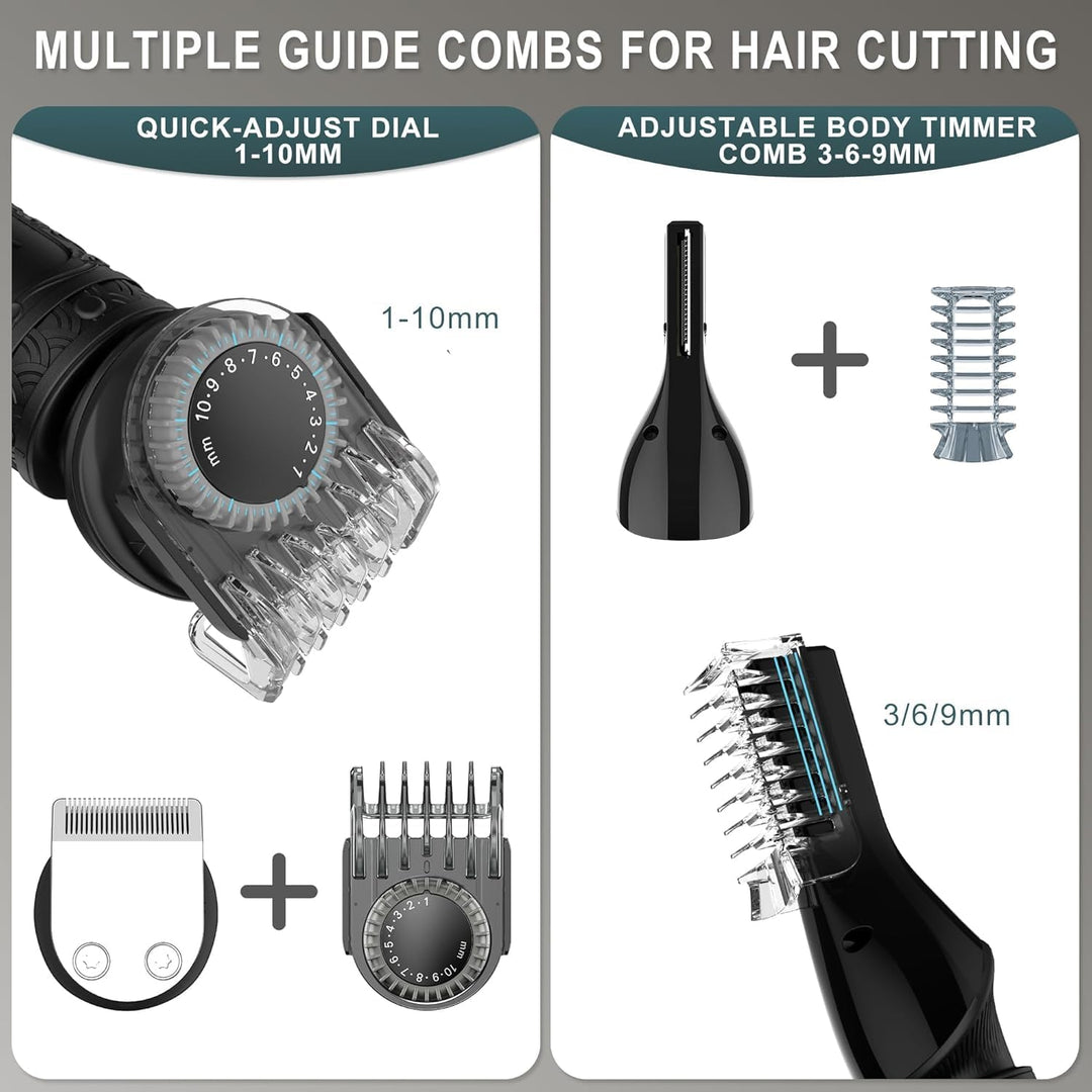 Scttomon Recortadora de barba para hombres, kit profesional de aseo...