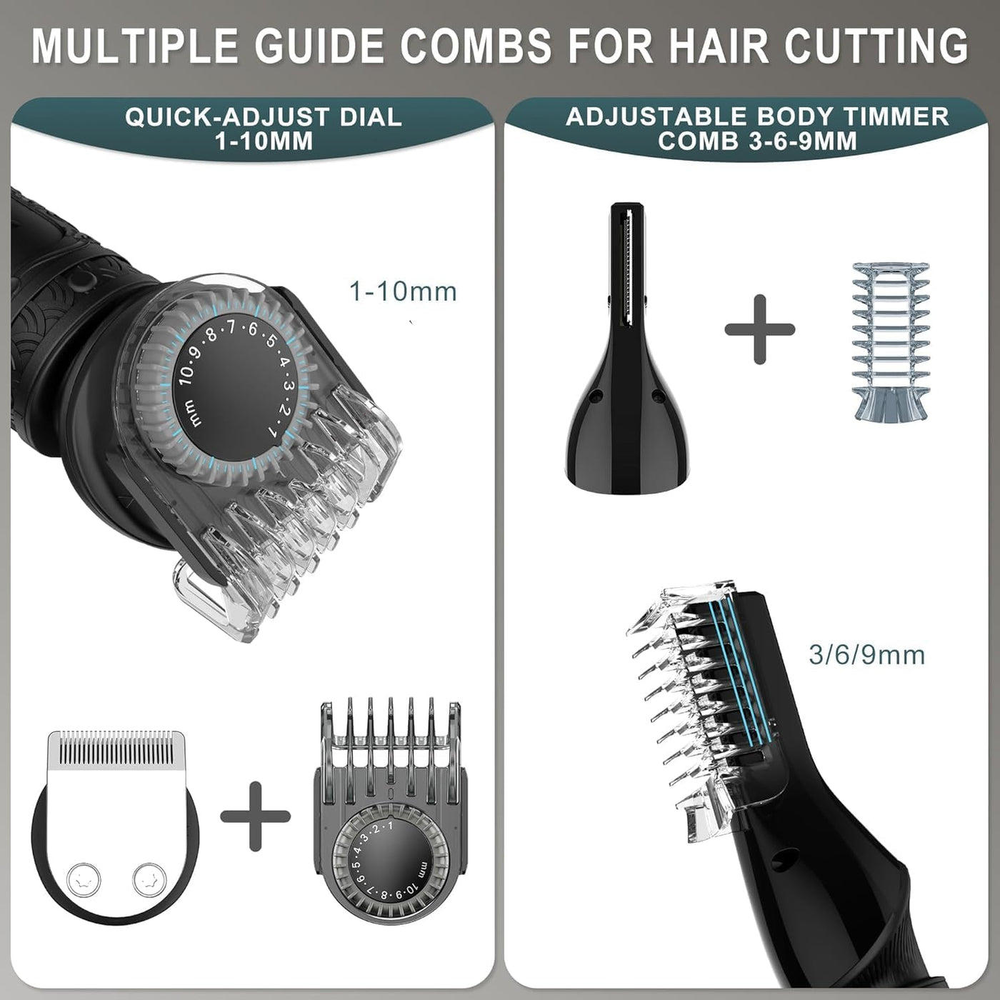 Scttomon Recortadora de barba para hombres, kit profesional de aseo...