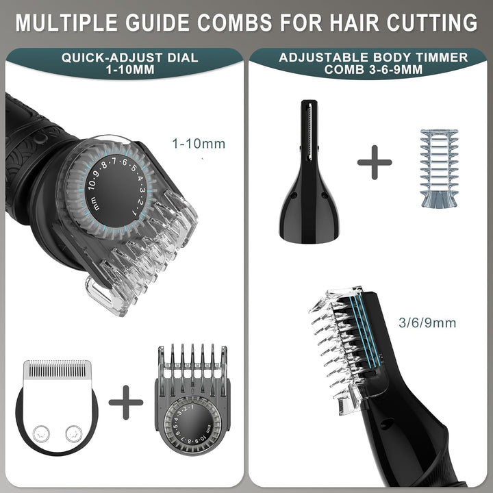 Scttomon Recortadora de barba para hombres, kit profesional de aseo...