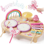 Lehoo Castle Juego de batería para niños pequeños, juguetes Montessori de