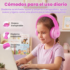 Candy Bila Auriculares con Cable para Niños, Diaódulos para Escuela, Circunaurales para Niños y Niñas