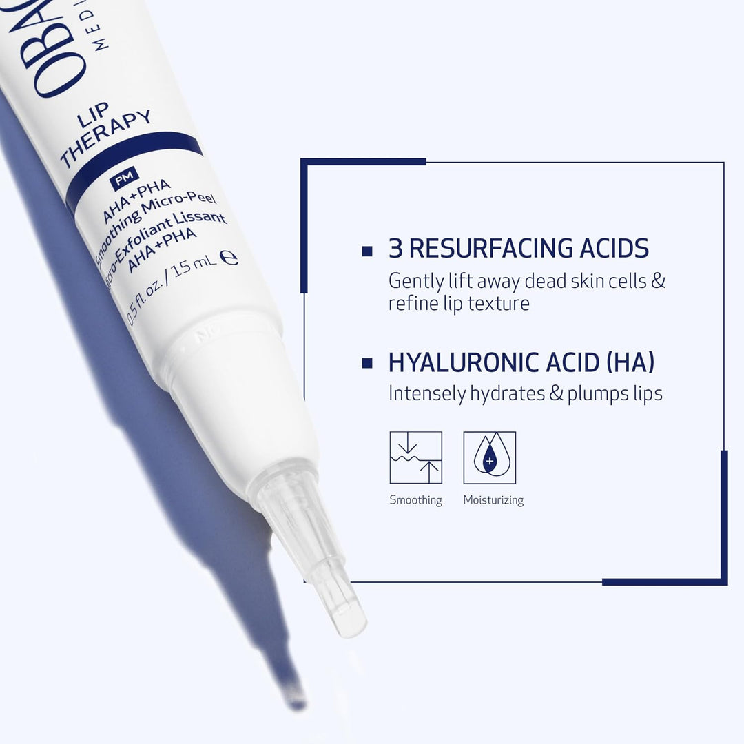 Obagi Lip Therapy AHA+PHA suavizante Micro-Peel con ácido hialuróni...