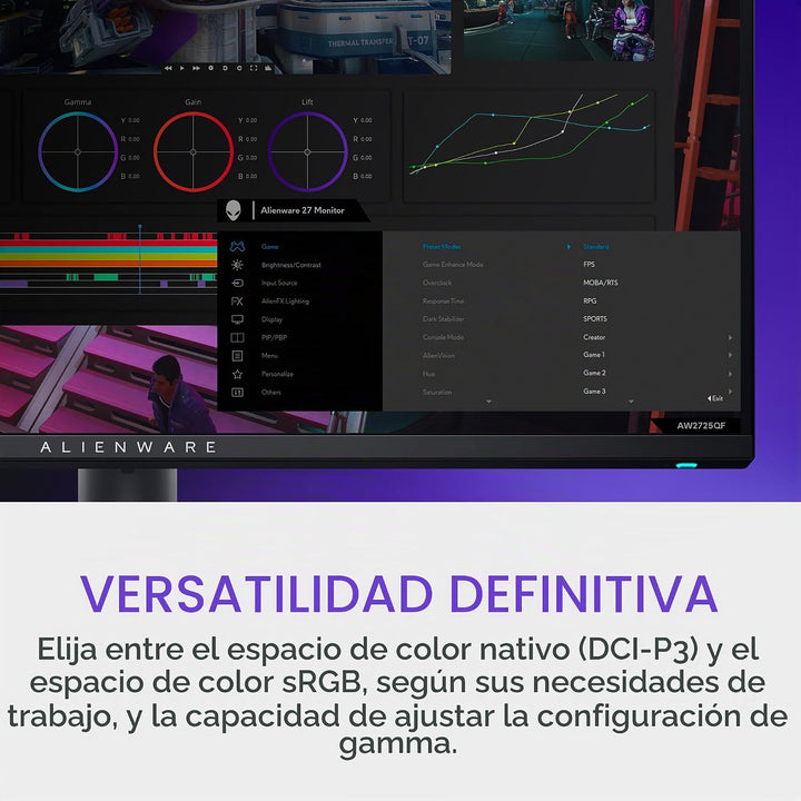 Alienware 27 Monitor de juegos de resolución dual - AW2725QF - 4K a...