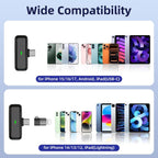 Micrófono de solapa inalámbrico Lavalier para iPhone iPad Android