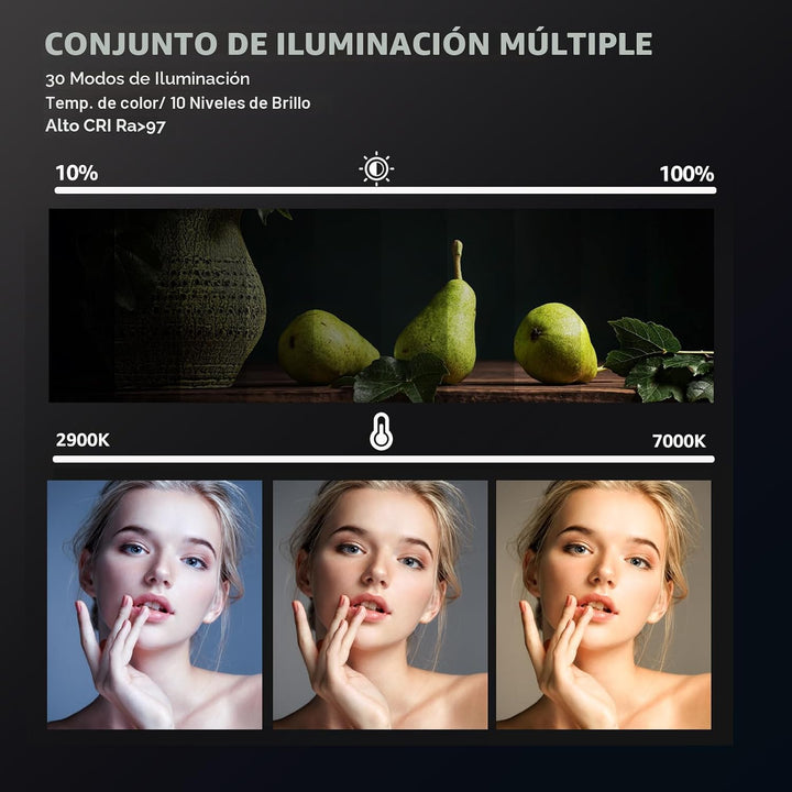 Kit de iluminación para fotografía de 2 paquetes, kit de luz de vid...
