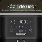 Chefman Freidora de aire – Freidora de aire compacta de 6 cuartos de galón para comidas rápidas y fáciles, cuenta con tecnología Hi-Fry para extra crujiente, ventana de fácil visualización, controles