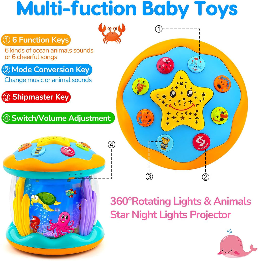 Juguetes para niños pequeños, proyector de océano, juguetes de