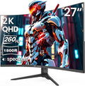 CRUA Monitor curvo QHD 260Hz de 27 pulgadas para juegos, 1800R VA,...