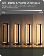 Lámpara EDISHINE Moderna lámpara de mesa LED, 750 lm, lámpara de noche regulable continua, 3 temperaturas de color, lámpara de mesita de noche con control de interruptor para sala de estar, dormitorio